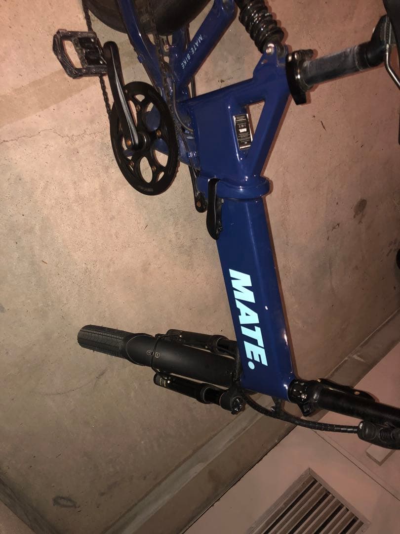 送料込mate fusion MATE 折りたたみ式電動アシスト自転車 ネイビー