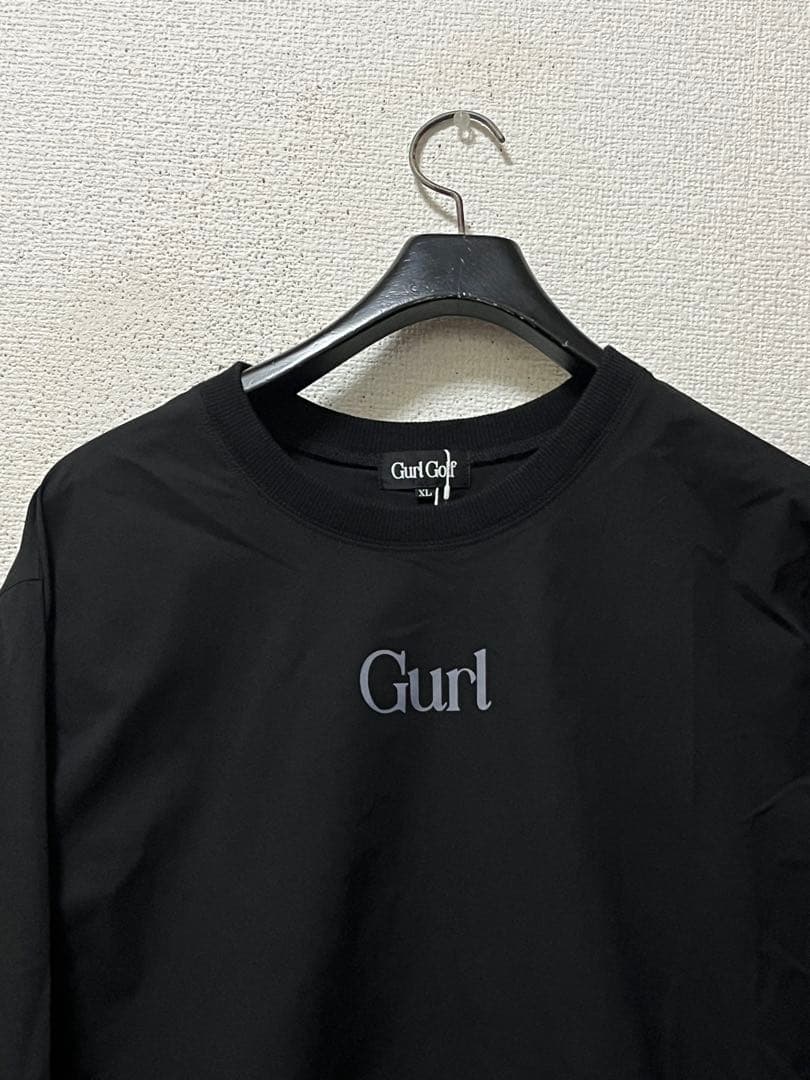 mid 90s club　Gurl Golf　ナイロンプルオーバー　/XL　黒