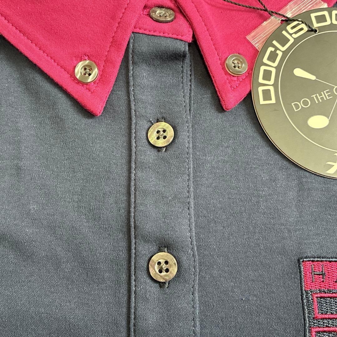 新品未使用DOCUSドゥーカス　ゴルフウェア　ポロシャツ　刺繍ロゴ　S