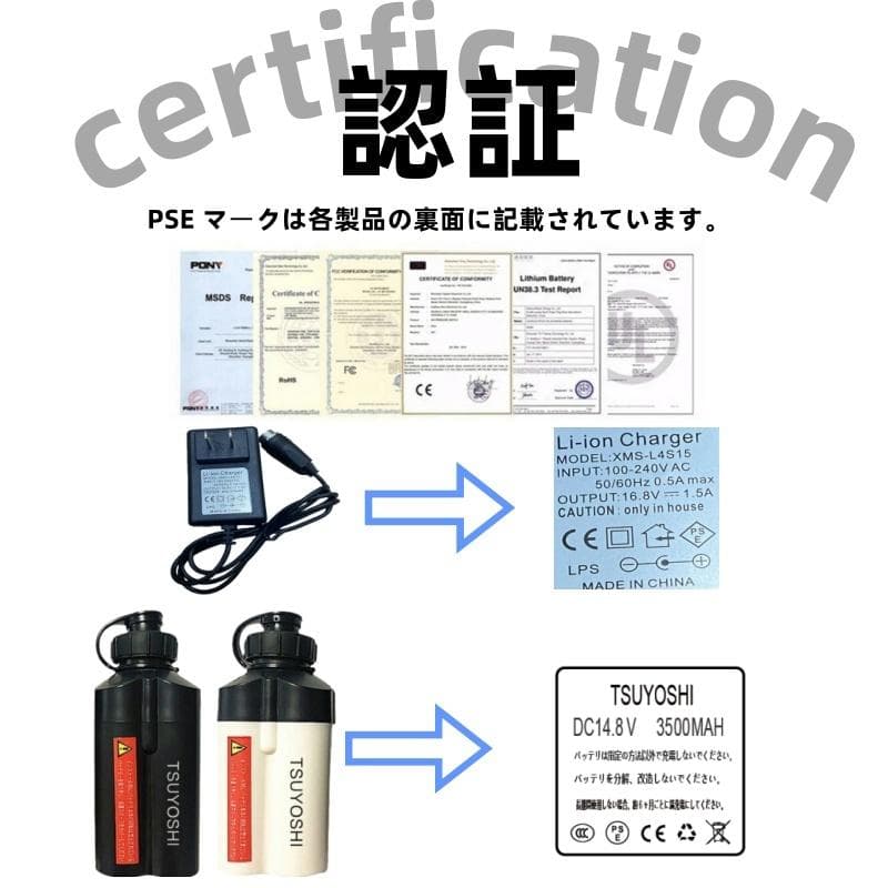 電動リール用リチウムバッテリー 3500mAh 14.8V白 ダイワ＆シマノ対応
