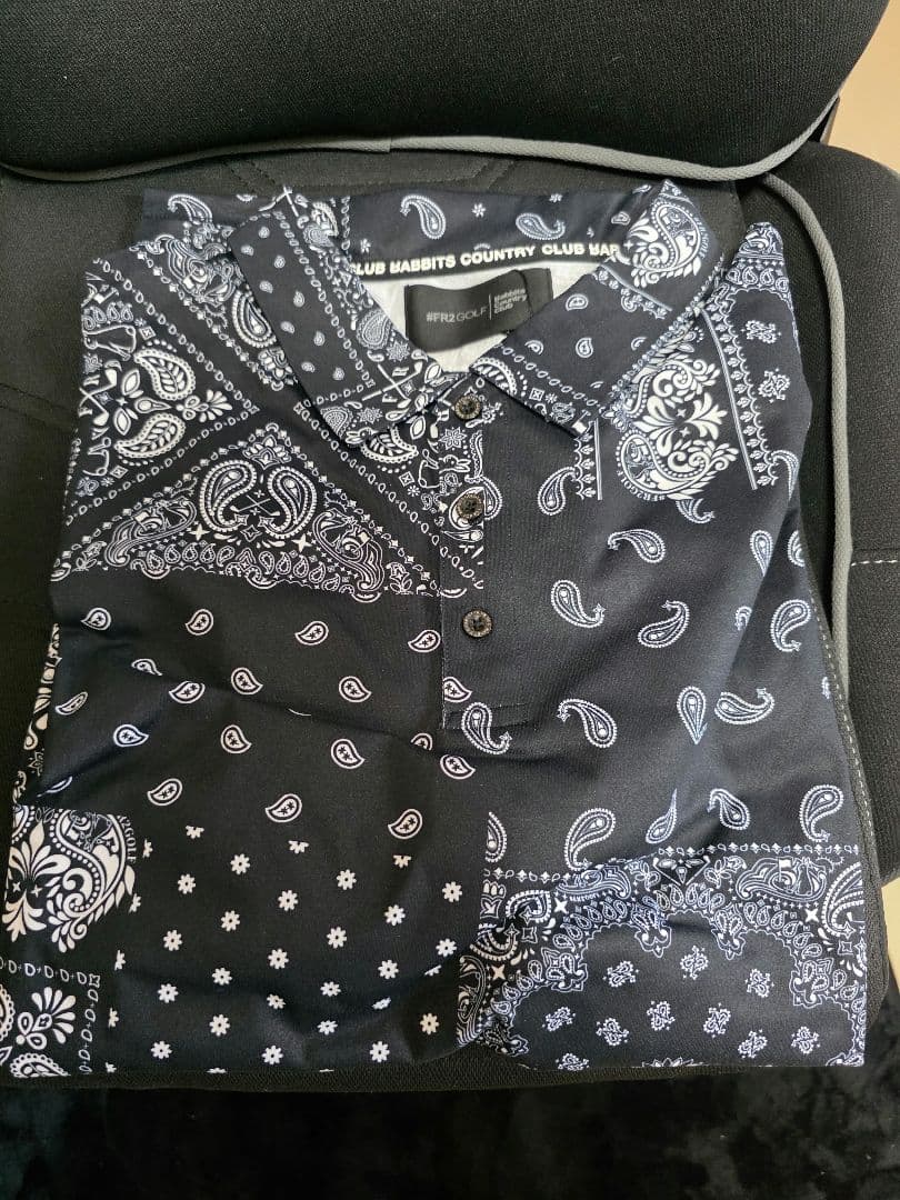 fr2ゴルフ Paisley Full Pattern Polo Shirt