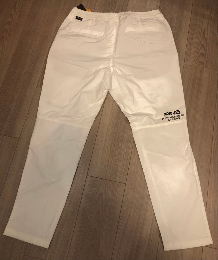 新品 PING コーデュラテーパードパンツ ホワイトメンズ XL