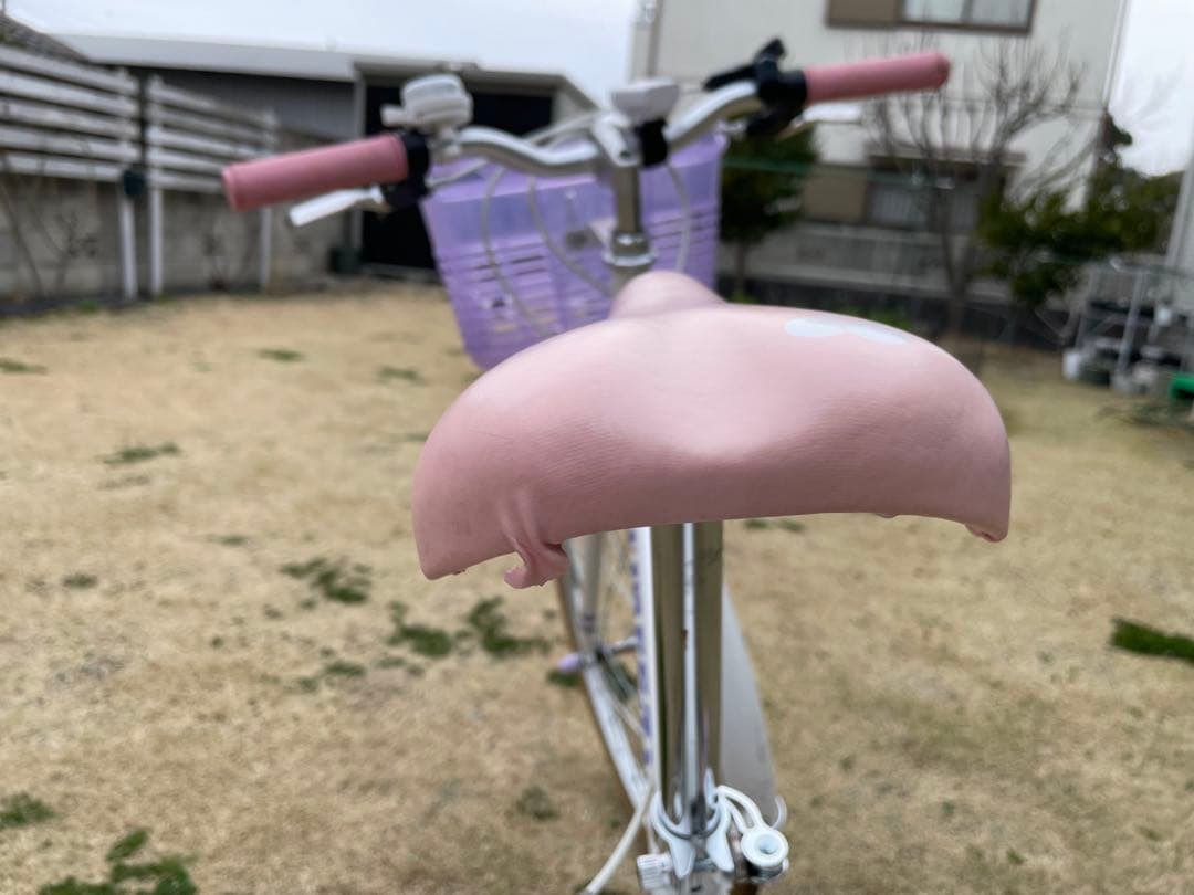 子供用自転車 ホワイト・ピンク