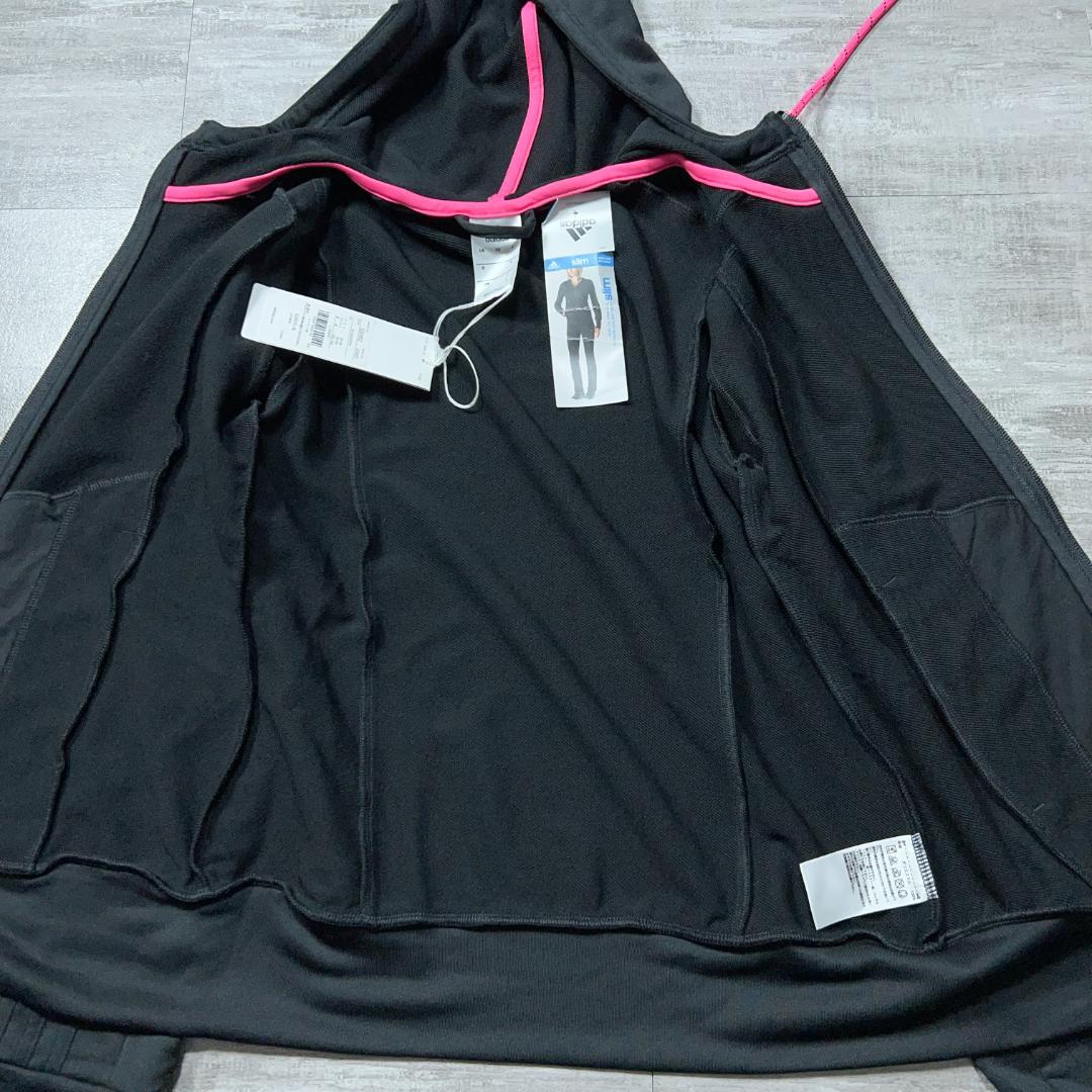 未使用品 Adidas アディダス ジャージ 上下 セットアップ 黒 L ピンク