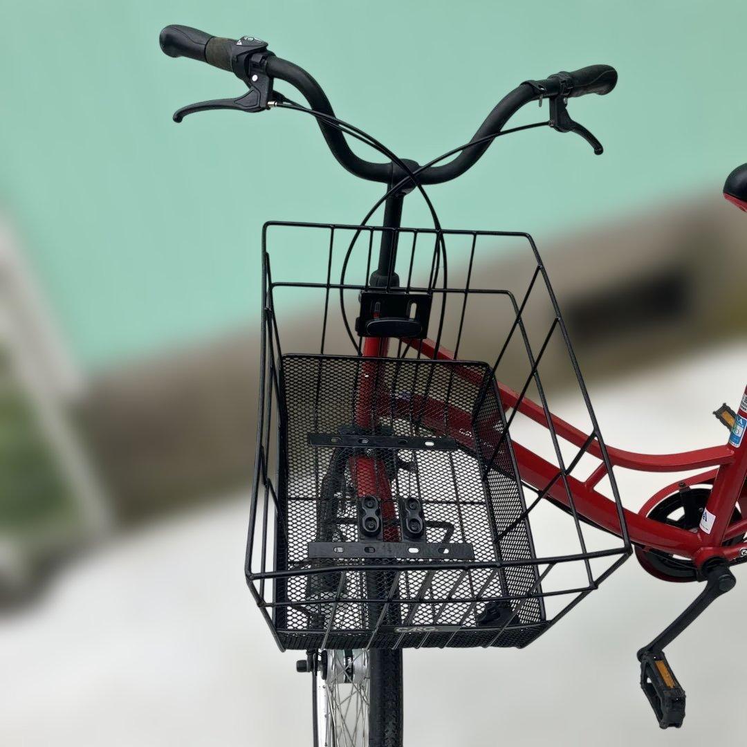 あさひサイクルベース　CARG. カーグアクティブ 26インチ　赤　カゴ付自転車