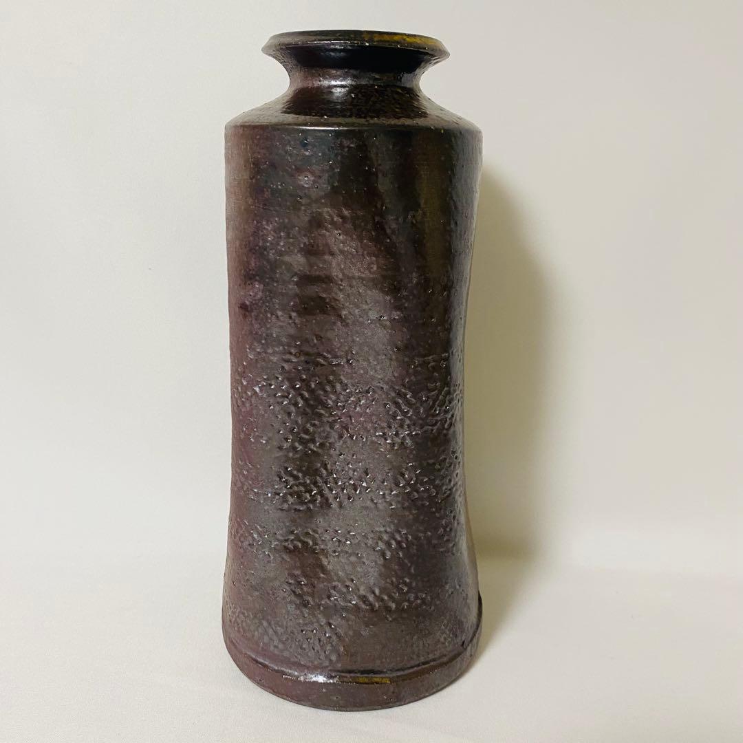 希少 高麗焼締 高麗焼 宋海 陶器 花瓶 フラワーベース 花器 中型 木箱