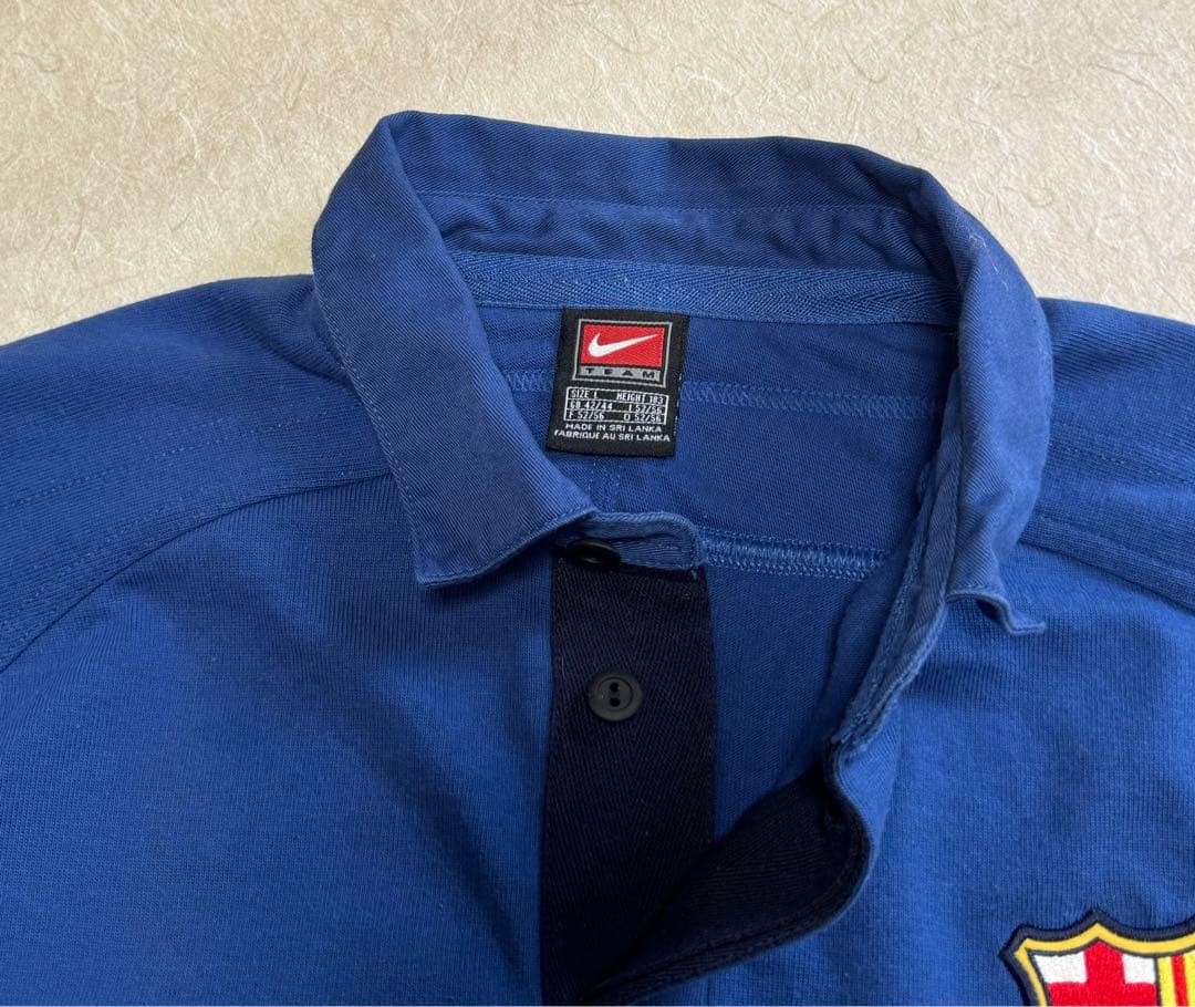 NIKE 90s バルセロナ　ゲームシャツ　ポロ　長袖　激レア