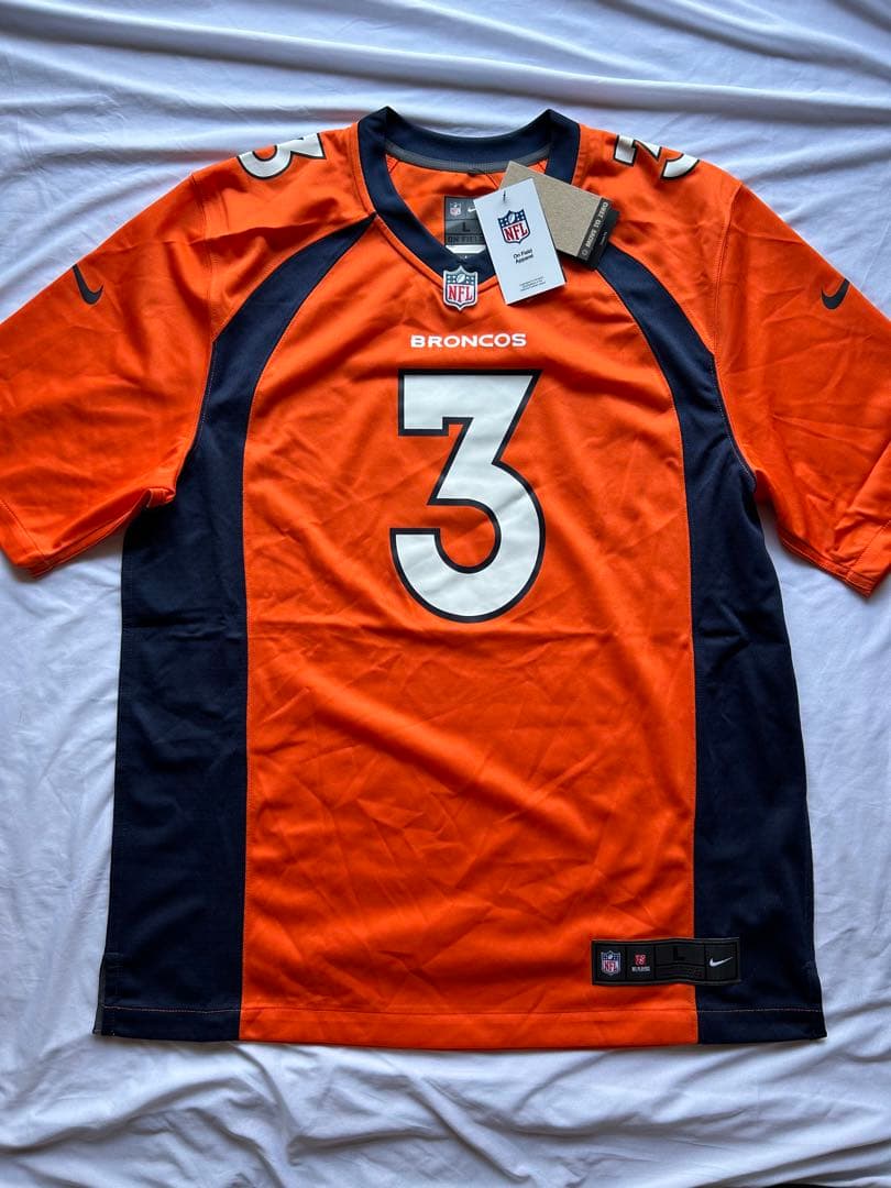 値下げ 新品未使用 L NFL ブロンコス ラッセル ウィルソン ユニフォーム