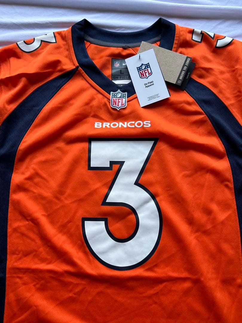 値下げ 新品未使用 L NFL ブロンコス ラッセル ウィルソン ユニフォーム