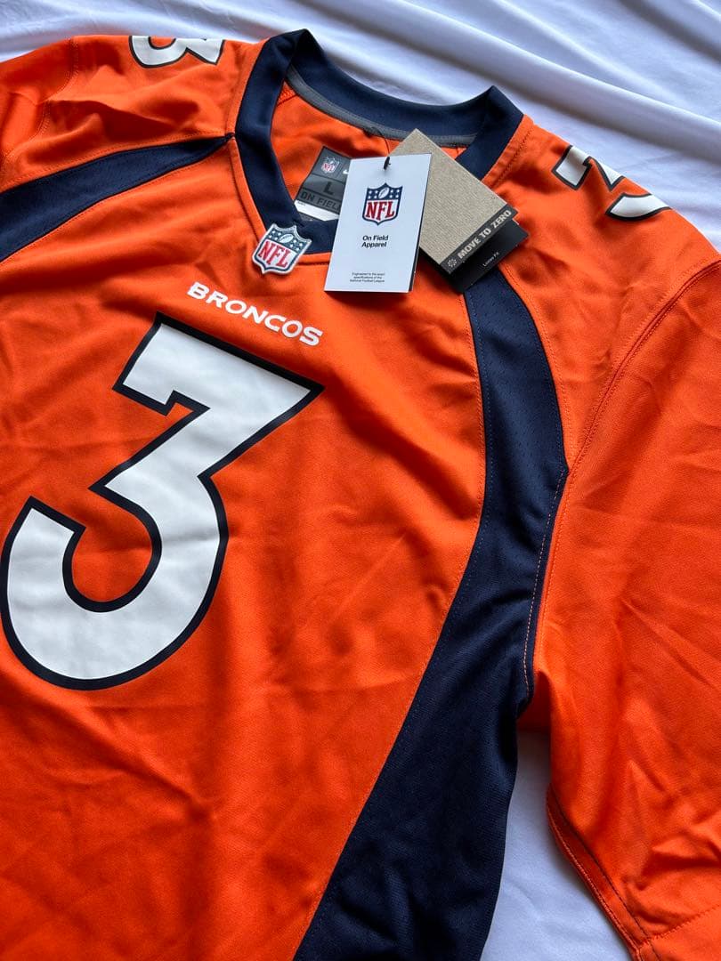 値下げ 新品未使用 L NFL ブロンコス ラッセル ウィルソン ユニフォーム