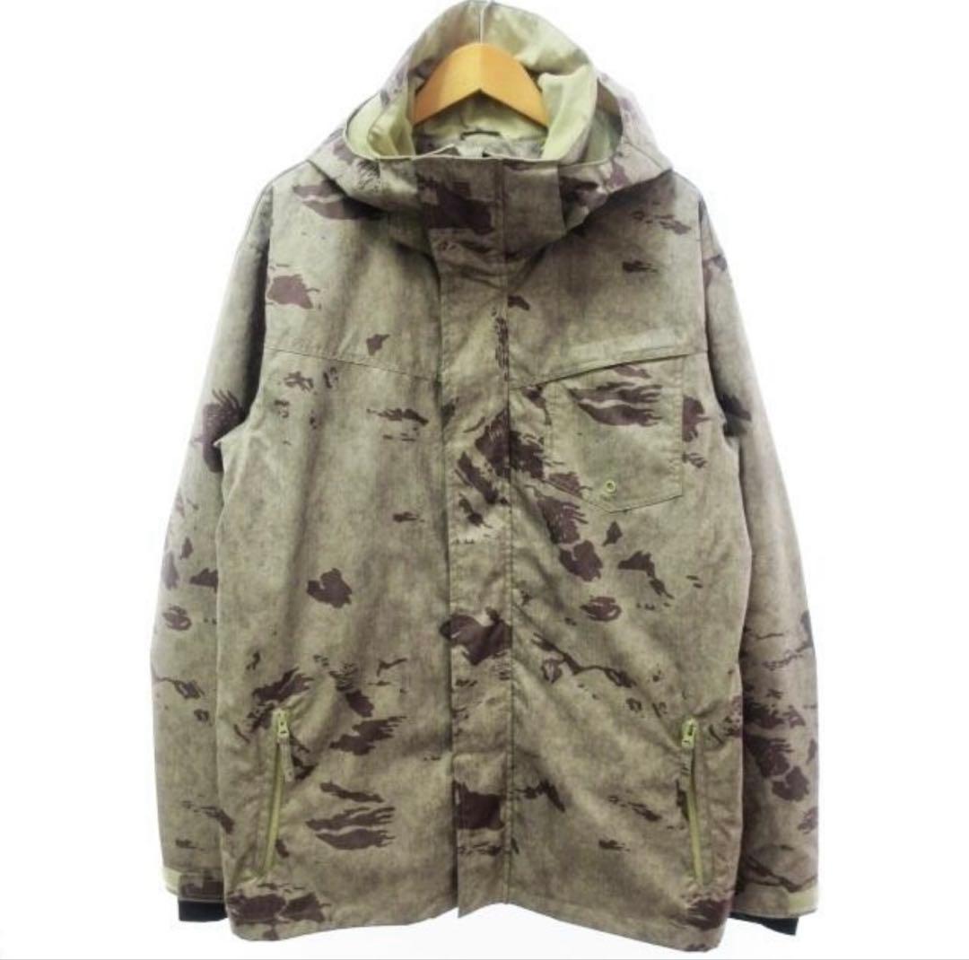 QUIKSILVER カモフラージュ スノーボードジャケット上 XS(S)