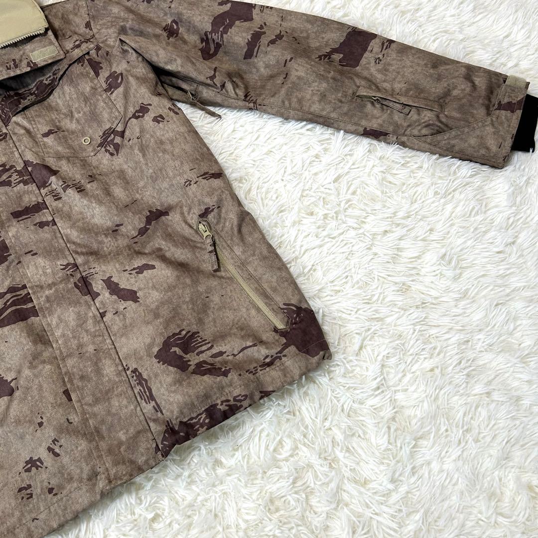 QUIKSILVER カモフラージュ スノーボードジャケット上 XS(S)