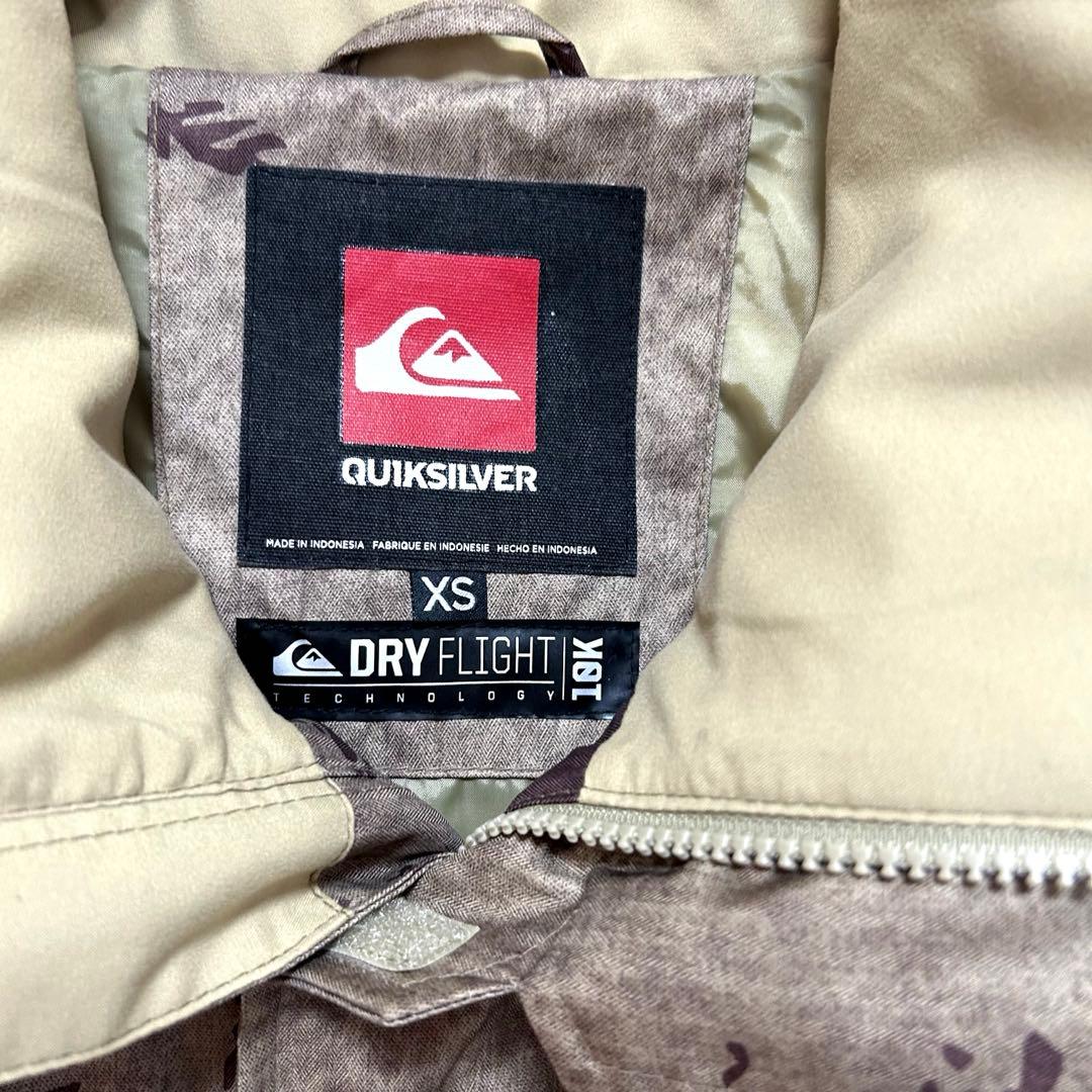 QUIKSILVER カモフラージュ スノーボードジャケット上 XS(S)