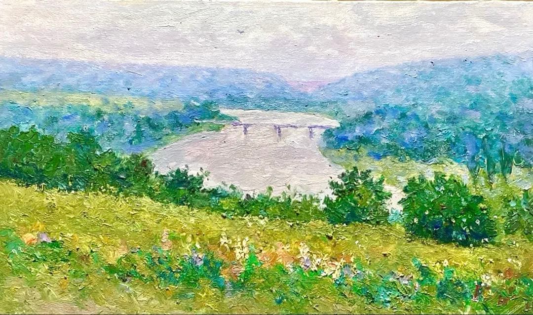 M6 額なし▪️油彩画　原画▪️ヨーロッパ画家ヴィタリエ・ズブコ　「 故郷 」