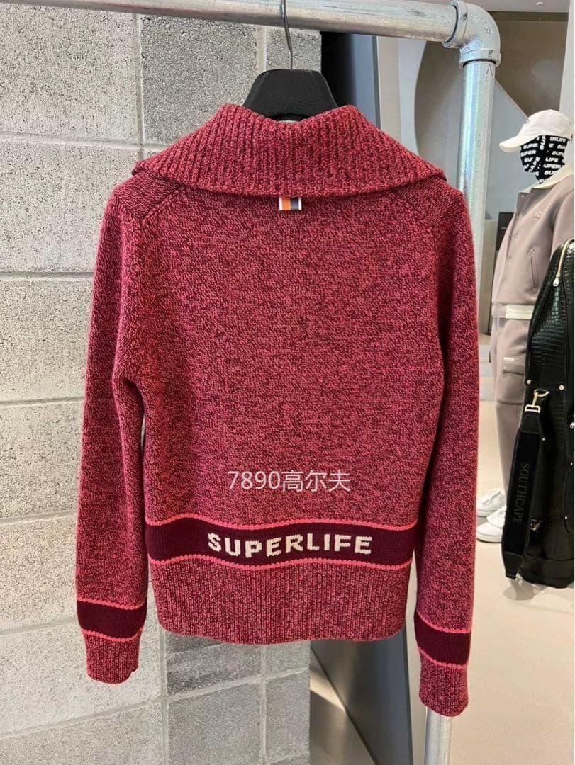 冬物値下★サウスケープ　上品　レディース ゴルフセーター・赤 S