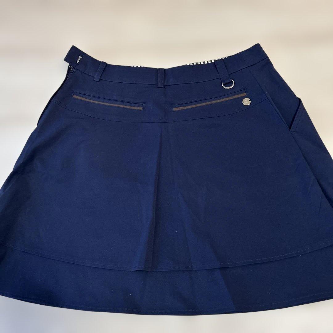 LANVIN SPORT 吸汗速乾 ストレッチ スカート ネイビー
