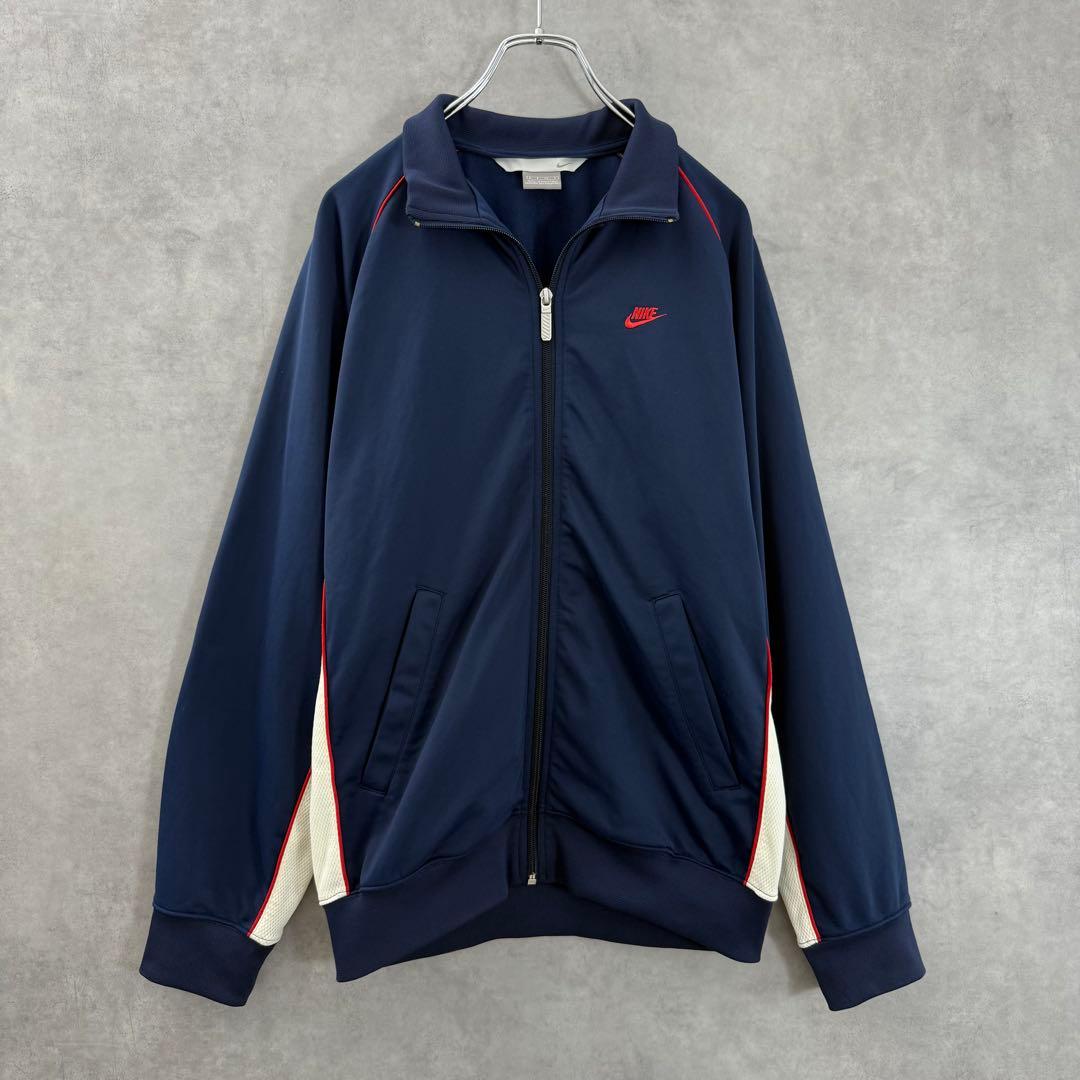 00s OLD NIKE ナイキ トラックジャケット L相当 ネイビー×ホワイト