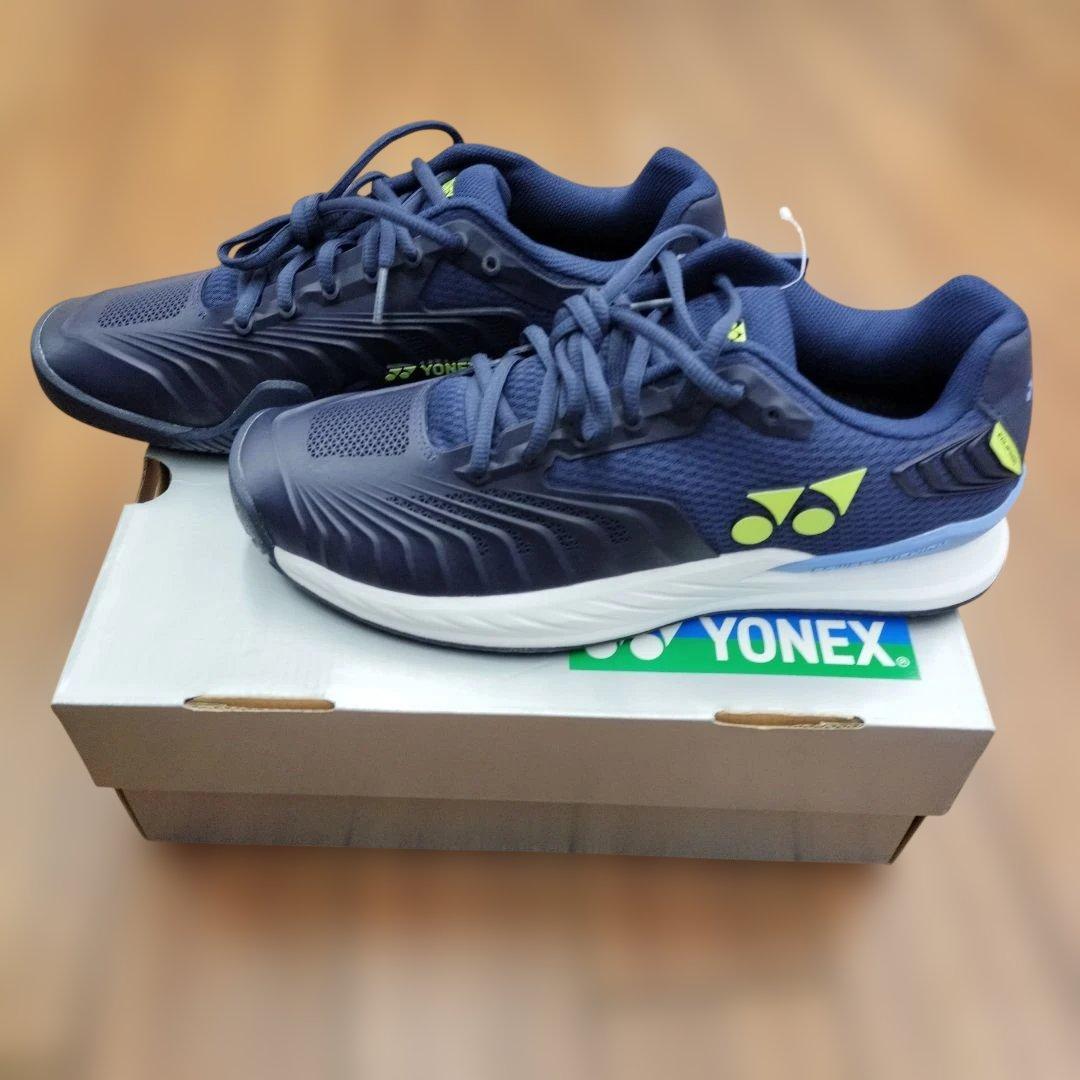 YONEX SHTE4MAC テニスシューズ 28.5cm ネイビー/イエロー