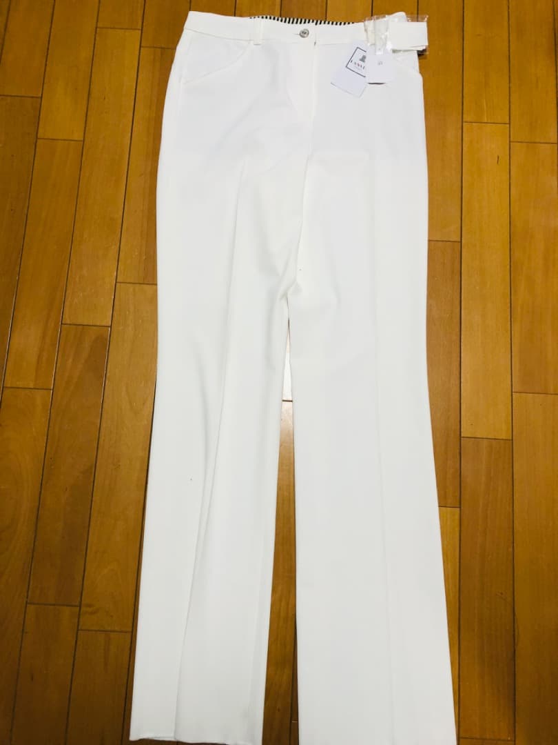 新品　M L　白　ランバン　LANVIN SPORT ゴルフ　パンツ　春夏用