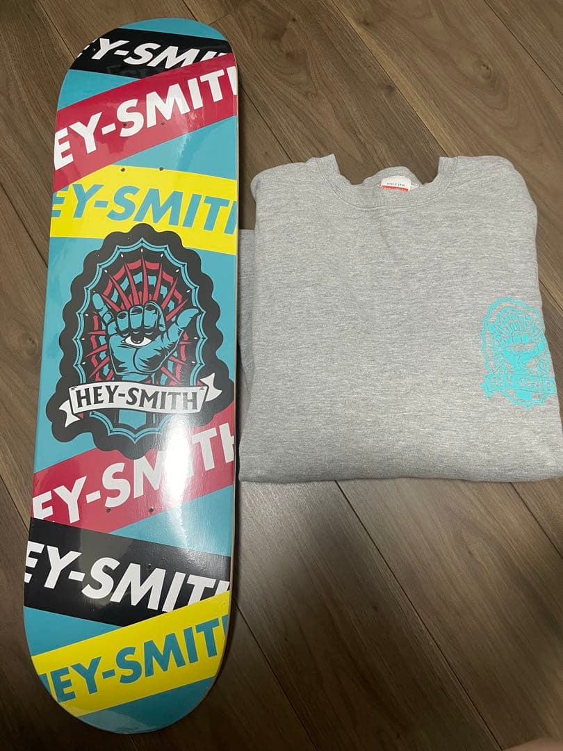 HEY-SMITH スケートボードデッキとスウェットセット
