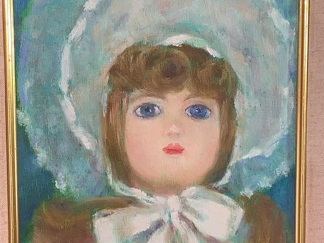 【物故作家】斎藤光子❣️白日会◆油彩Ｆ３号◆評価３号３７,５万円