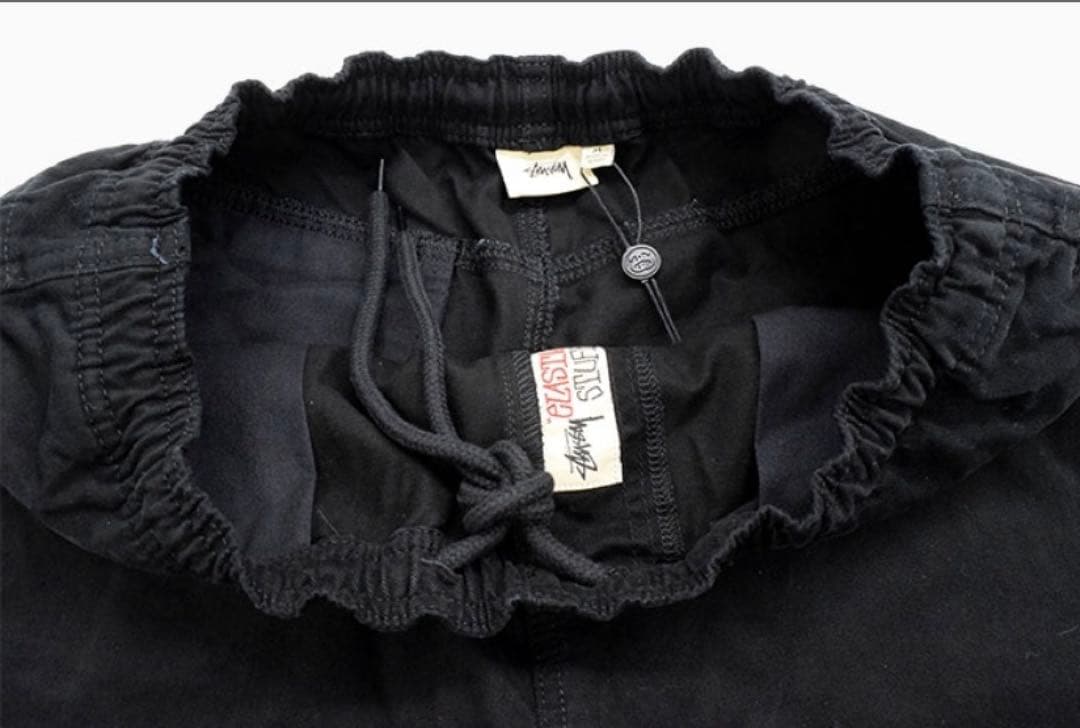 【美品】Stussy 黒 コットンパンツ　Ｓサイズ