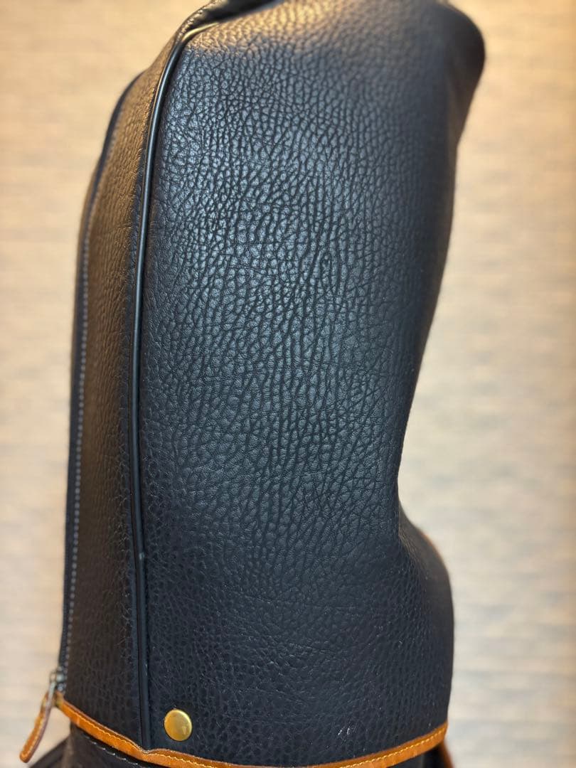 希少品 美品 HONMA ホンマ 本間 クラシック 本革 レザー キャディバッグ