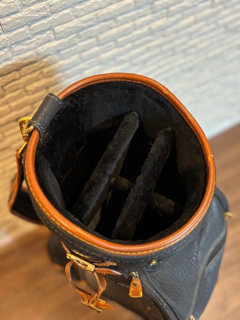 希少品 美品 HONMA ホンマ 本間 クラシック 本革 レザー キャディバッグ