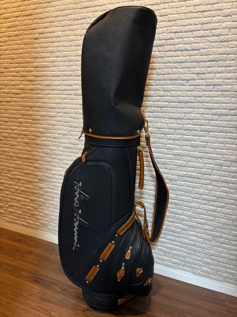 希少品 美品 HONMA ホンマ 本間 クラシック 本革 レザー キャディバッグ