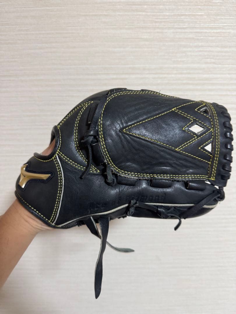 Mizuno ブラック 軟式グローブ 右投げ用