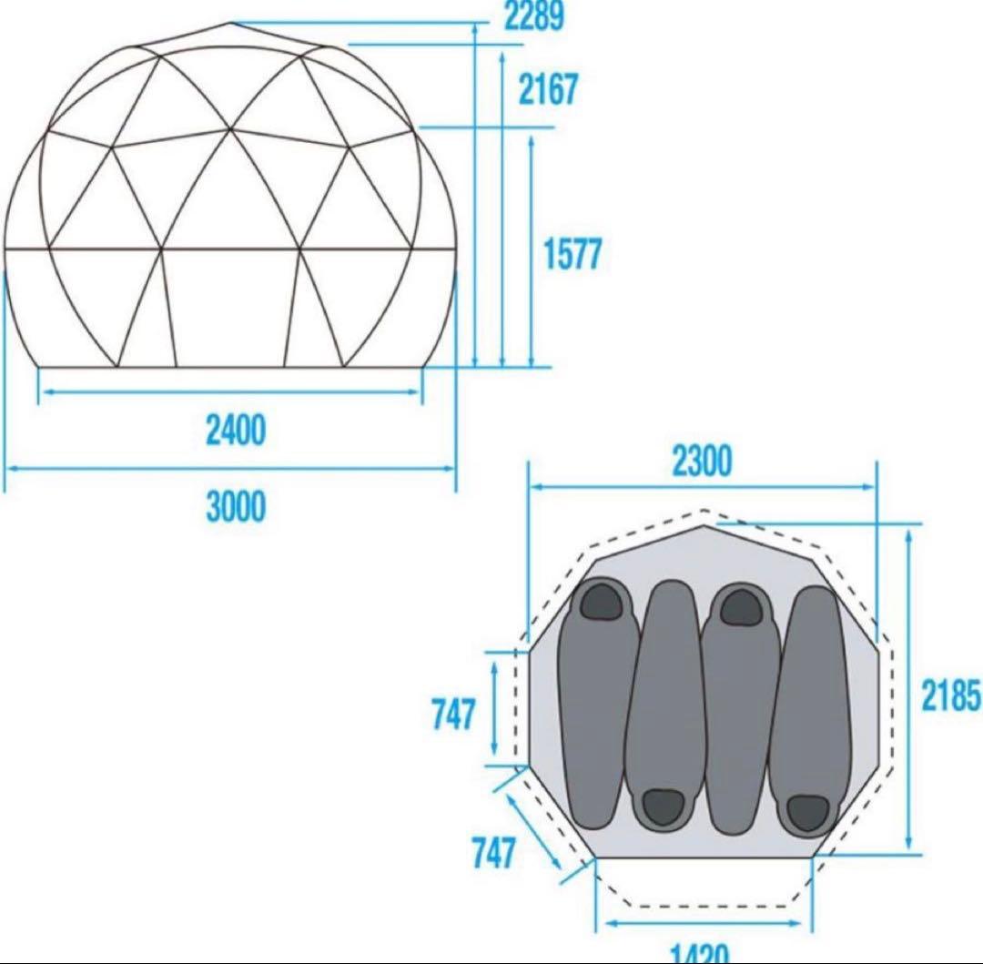 THE NORTH FACE ジオドーム4 Geodome4 グランドシート付き