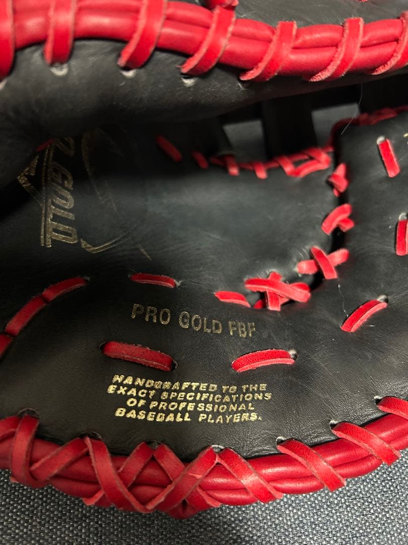 NIKE 硬式ファーストミット 黒/赤 US 激レア 超美品 PRO GOLD