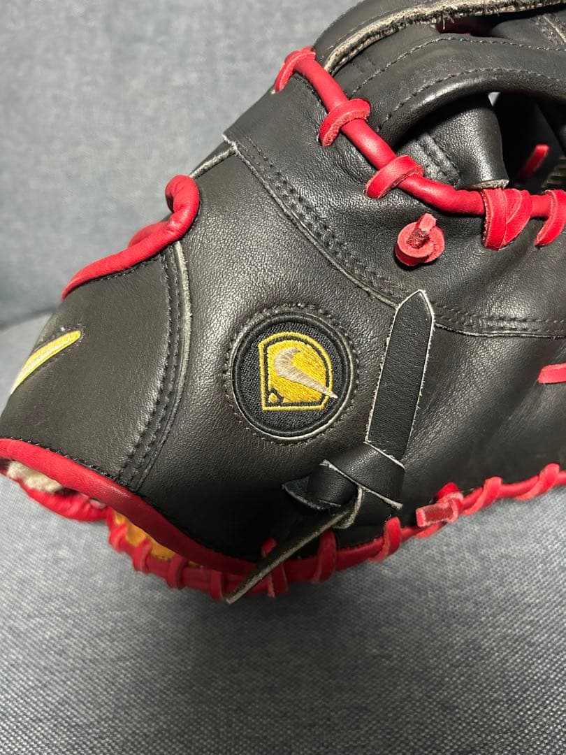 NIKE 硬式ファーストミット 黒/赤 US 激レア 超美品 PRO GOLD