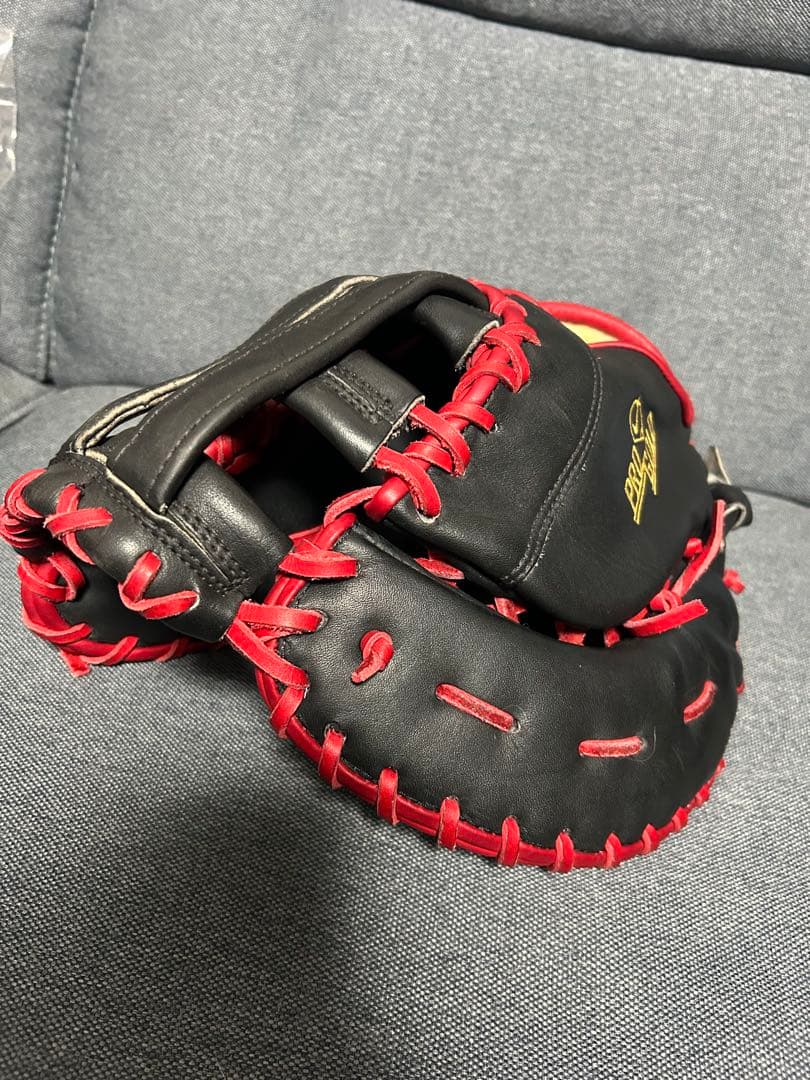 NIKE 硬式ファーストミット 黒/赤 US 激レア 超美品 PRO GOLD