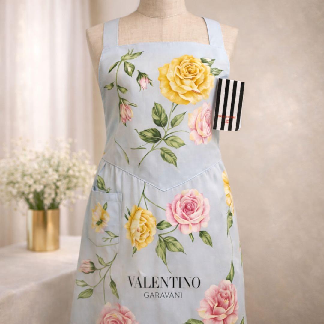 VALENTINO GARAVANI 花柄エプロン 綿100 未使用品