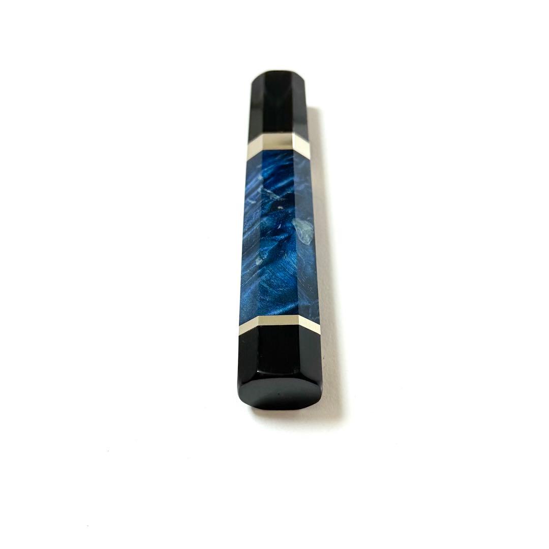 二段銀巻 黒水牛角 ペティ4寸 スタビライズドウッド 八角柄 ペティ120