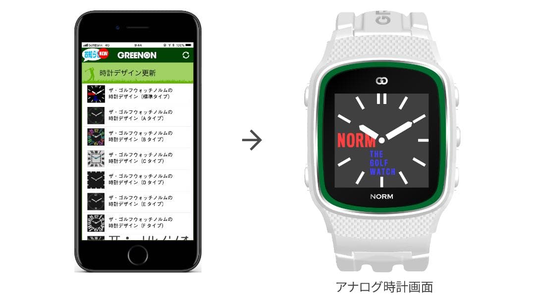 【 値下中 】 GPS ナビ ウォッチTHE GOLF WATCH NORM