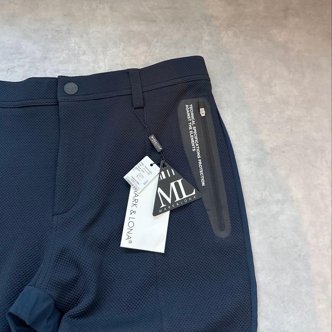 新品 ★ MARK&LONA パンツ ジャージー ネイビー マーク&ロナ 正規品