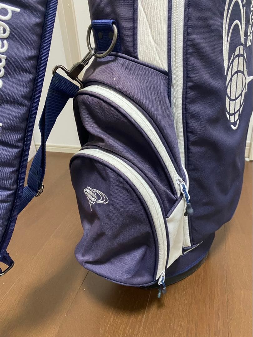 BEAMS GOLF スタンド付きキャディバッグ ネイビー