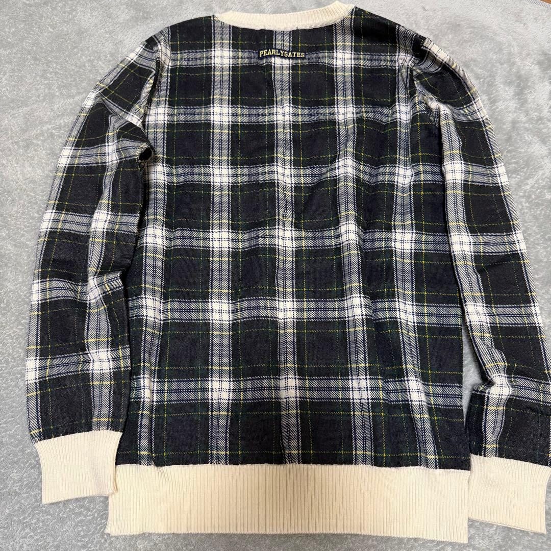 美品　パーリゲイツ　チェック　ニット