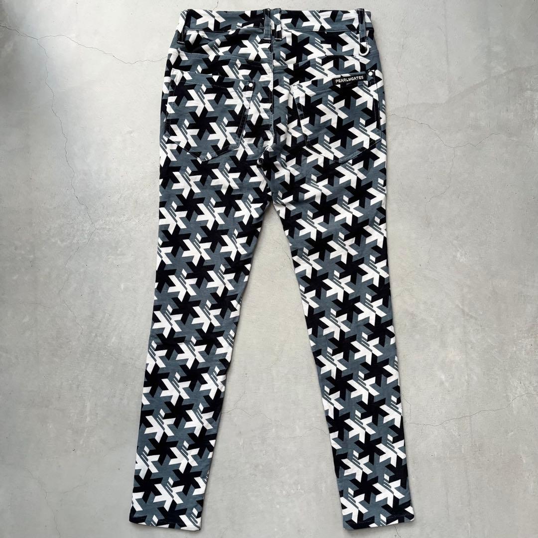 PEARLEY GATES パーリーゲイツ 総柄 ストレッチロングパンツ 秋冬