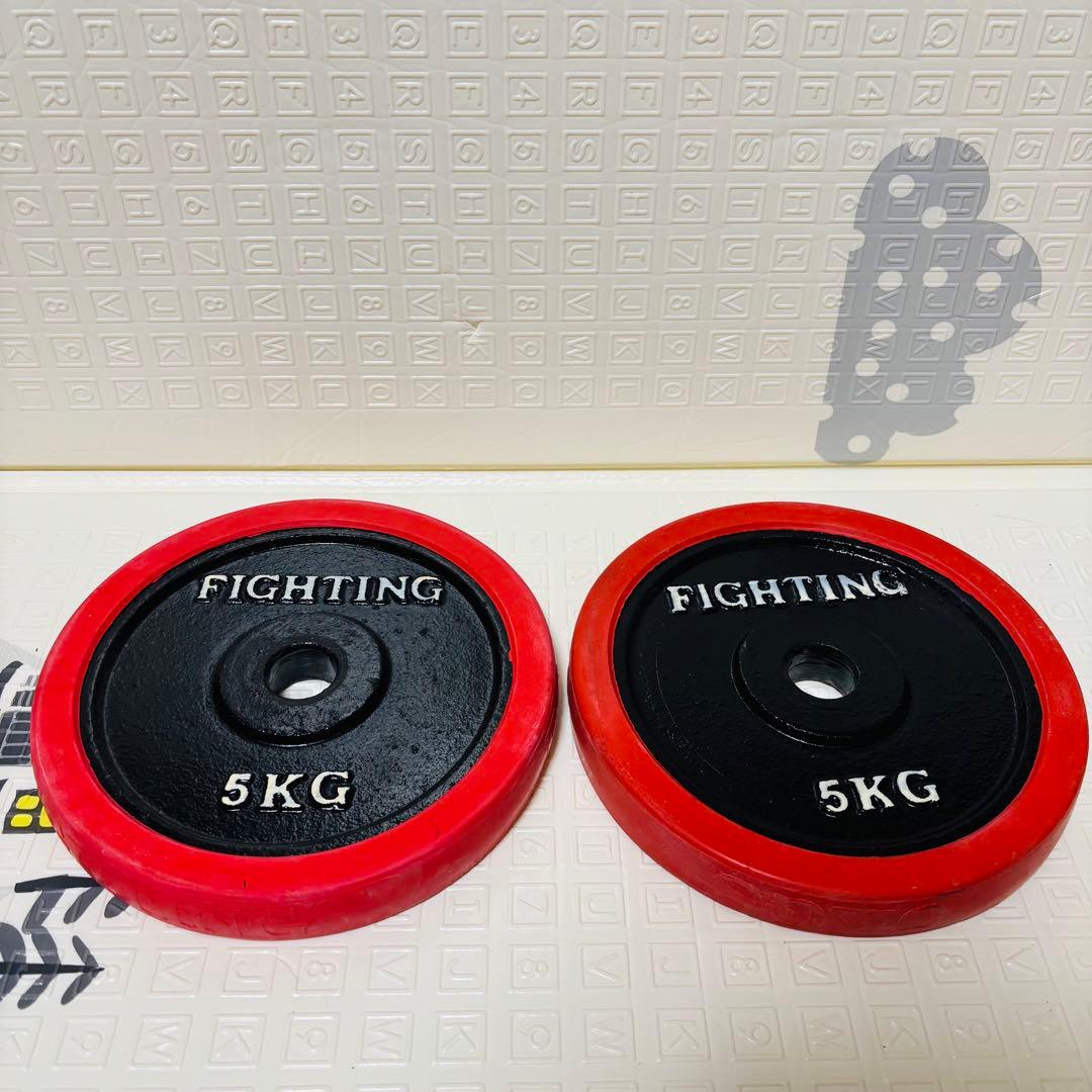 ファイティングロード ダンベル　プレート 5kg 4枚セット　ラバー付き　②