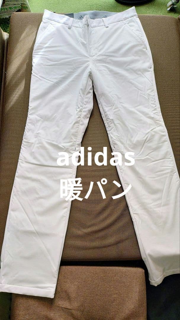adidas メンズ ゴルフ 暖パン ホワイト