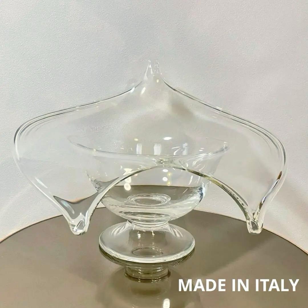 イタリア製　ガラスオブジェ　フラワーベース　花瓶