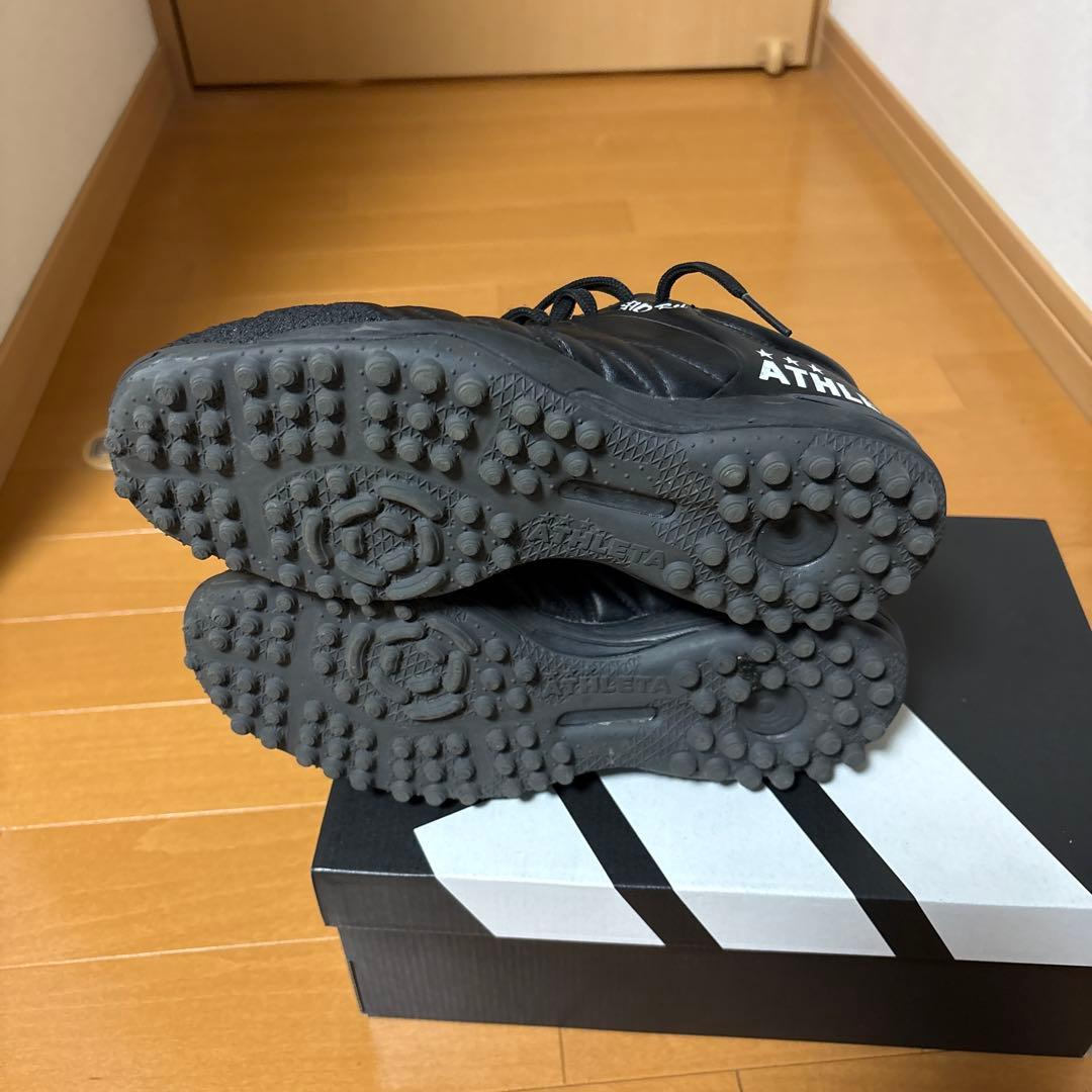 アスレタ ブラック サッカー　トレーニングシューズ サイズ25.0 使用感なし