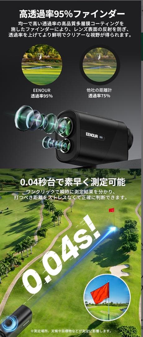 EENOUR ゴルフ用距離計 U800+ 新品、未開封　白色