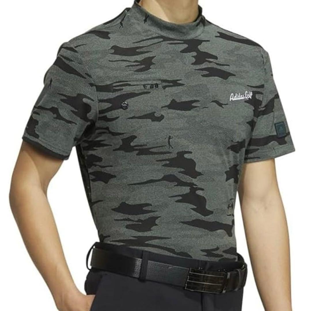 アディダス ゴルフウェア Tシャツ カモジャカード ストレッチ モックネック S