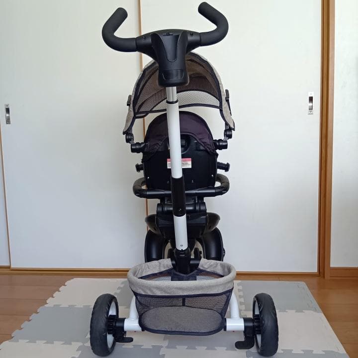 BTM 折りたたみ三輪車 前カゴ・カップホルダー付　enon03