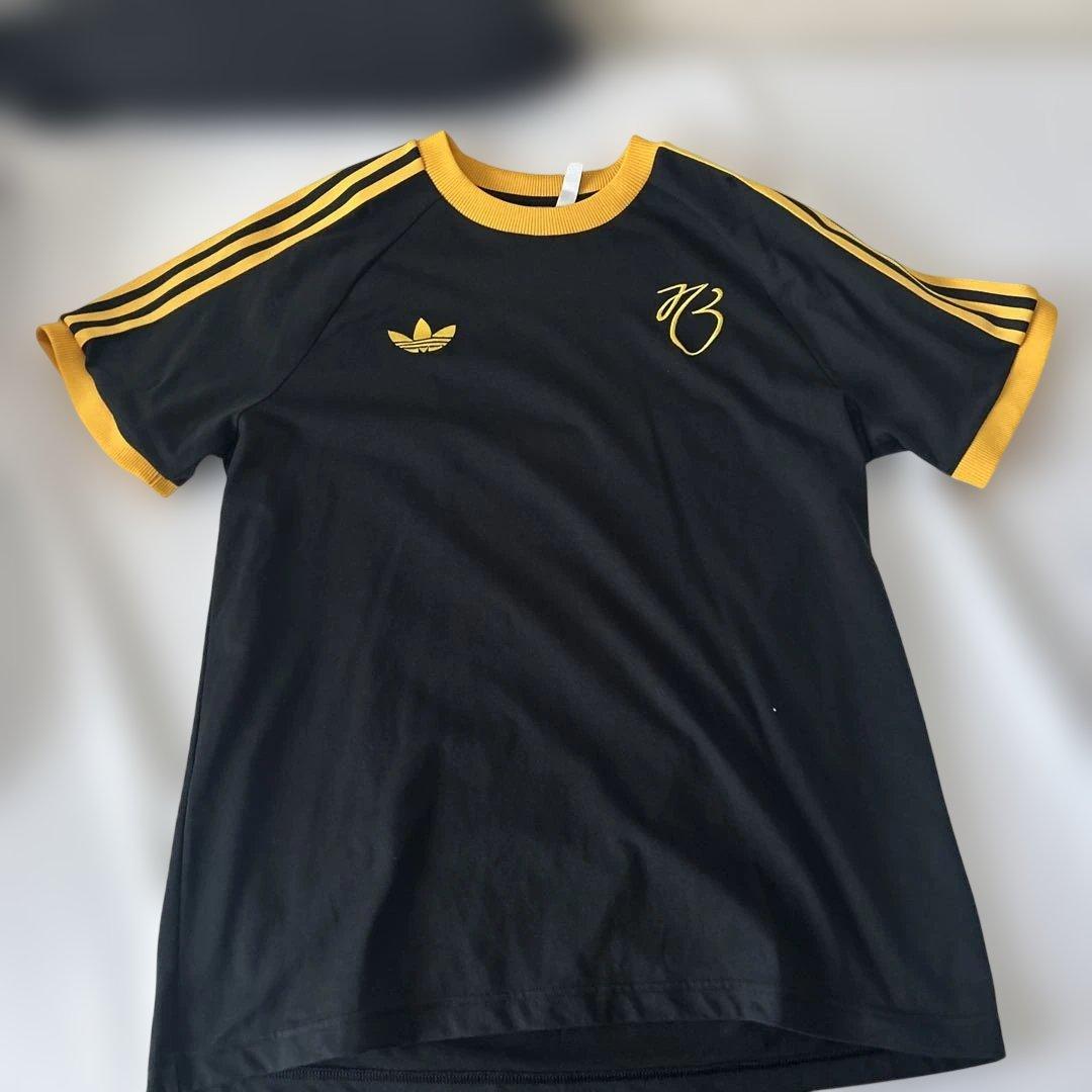 adidas 黒/黄色 ストライプシャツ　Jude Bellingham