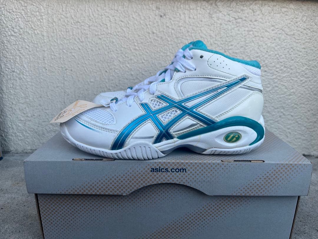 【新品】ASICS LADY GELFLASH4 26cm ホワイト/アクア